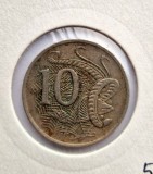 Australia 10 Cents 1973 moneda nichel km # 65 Elizabeth II