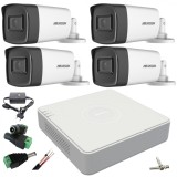 Sistem Supraveghere profesional Hikvision 4 Camere 5MP Turbo HD IR 80 SafetyGuard Surveillance