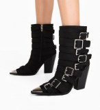 Cumpara ieftin Botine dama Donia Negre