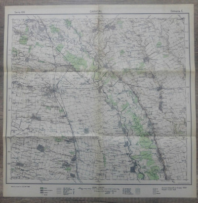Caracal/ harta Serviciul Geografic al Armatei 1939 foto