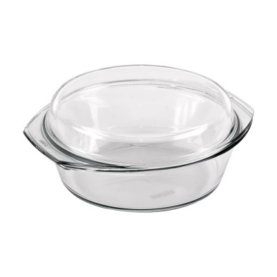 Vas termorezistent rotund cu capac-0.7L/Simax foto