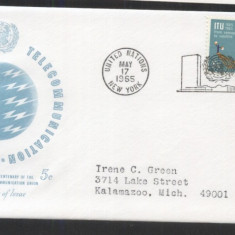 UN New York 1965 ITU centenary Mi.152 FDC UN.140