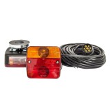Set lampi magnetice pentru remorca, fisa 7 pini, cablu intre stopuri de 2.5m, cablu fisa 7.5m 12 V Cod: BK69080 Automotive TrustedCars, Oem