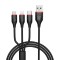 Cablu Incarcare USB tip Lightning - USB la MicroUSB - USB la USB Type-C Borofone BX17 Enjoy, 1 m, Negru