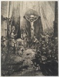 George Bickham the Younger dupa Rembrandt &quot;The Three Crosses&quot; gravura 1769
