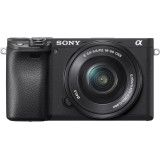 Aparat foto Mirrorless Sony Alpha A6400 LB, 24.2 MP, APS-C, E-mount, 4K HDR, 4D Focus, Time-lapse, ISO 100-32000, Negru + Obiectiv SELP1650 16-50 mm