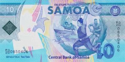 Bancnota Samoa 10 Tala 2019 - PNew UNC ( polimer , comemorativa ) foto