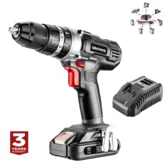 Masina de gaurit, insurubat (bormasina), cu percutie, acumulator 2 Ah, incarcator, 18 V Li-ion, mandrina 2-13 mm, Graphite Energy foto