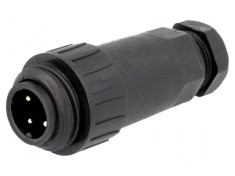 Mufa WA22 tata PIN 4 3 PE IP67 16A cu terminal cu ?urub 7-8.5mm foto