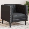 VidaXL Scaun canapea Chesterfield Argyle Negru 71 x 74.5 x 70.5 cm 42013013