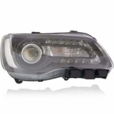Far CHRYSLER 300, 2015-2017, TYC, fata, partea dreapta, Tip=USA; tip bec HiR2+LED+PY24W; manual; negru; Omologare: SAE;