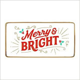 Cumpara ieftin Tava decorativa - Merry &amp; Bright Rectangle Porcelain Tray | Galison