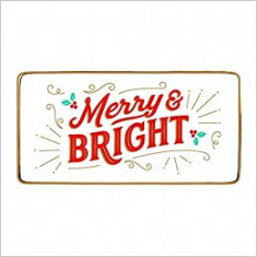 Tava decorativa - Merry & Bright Rectangle Porcelain Tray | Galison