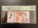 Romania 5 lei 2008 pick 118d grad 68 pmg