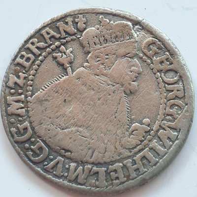 Brandenburg-Prusia 1/4 Thaler/Taler/ORT 1623 K&amp;ouml;niqsberq/ Caliningrad argint George William foto