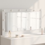 vidaXL Oglindă Vanity cu Lumini LED Alb 100x55x18 cm