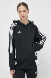 Adidas Performance hanorac de antrenament Tiro24 culoarea negru, cu glugă, cu imprimeu, IJ5607