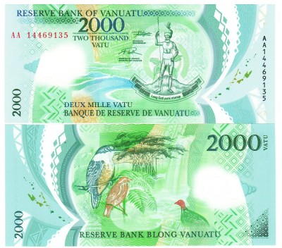 Vanuatu 2 000 2000 Vatu 2014 P-14 Polimer UNC foto