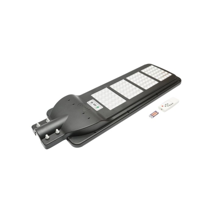 Lampa solara LED iluminat stradal 300W cu panou solar si senzor de miscare cu prindere pe stalp Breckner Germany