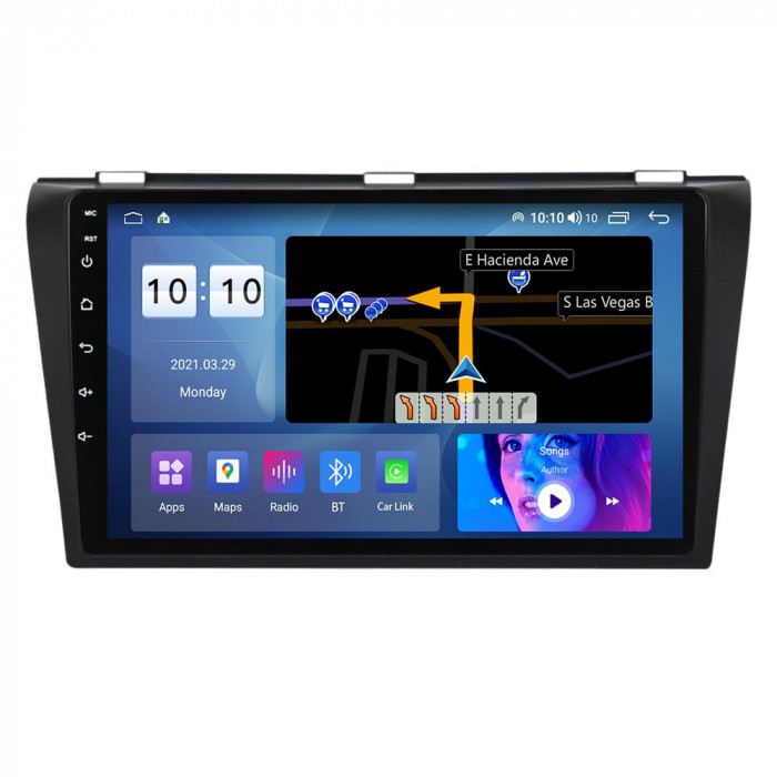 Navigatie Dedicata Mazda 3 (2003-2009) , Android, 9Inch, 4Gb Ram, 64Gb Stocare, Bluetooth, WiFi, Waze
