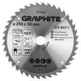 Disc fierastrau vidia Graphite 250 x 30 mm, 40 dinti, pentru lemn