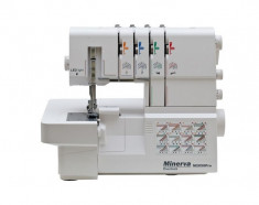 Masina de surfilat Minerva Overlock M2050PRO 16 tipuri de cusatura 1300 RPM Alb foto