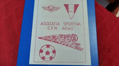 program Program retur 1981-1982 CFR Arad foto