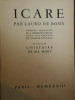 ICARE PAR LAURO DE BOSIS , VERSION FRANCAISE DE A. FERDINAND HEROLD AVEC UNE PREFACE DE ROMAIN ROLLAND