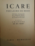 ICARE PAR LAURO DE BOSIS , VERSION FRANCAISE DE A. FERDINAND HEROLD AVEC UNE PREFACE DE ROMAIN ROLLAND