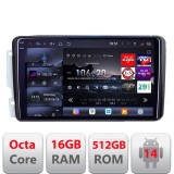 Navigatie Mercedes C 2001-2004 CLK G 2004-2006 Edotec Kit-171 8 core QLED 2K 16+512GB 360 Android Waze USB Navigatie Internet Youtube Radio