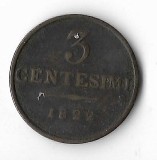 Moneda 3 centesimi 1822 - Lombardia