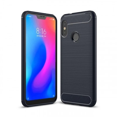 Husa Pentru XIAOMI Mi A2 Lite - Luxury Carbon TSS, Bleumarin foto