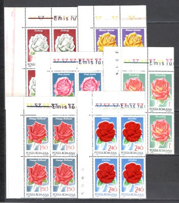Romania.1970 Flori-Trandafiri bloc 4 ZR.369 foto
