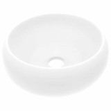 Cumpara ieftin Chiuveta de baie lux alb mat 40x15 cm ceramica rotund