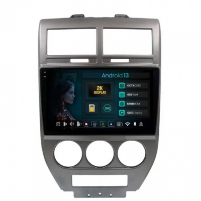 Navigatie 2K Jeep Compass Patriot (2006-2010) 4GB RAM Android 13 Octacore Slot Sim 4G DSP GPS Wi-FI Carplay Android Auto USB Bluetooth Waze Touchscree foto
