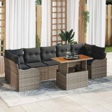VidaXL Set de canapele pentru grădină 8 pcs Gri 100 x 55 x 73 cm