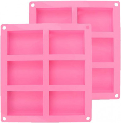 Set 2 forme din silicon BluVast, 22.1 x 20.3 x 2.5, roz foto