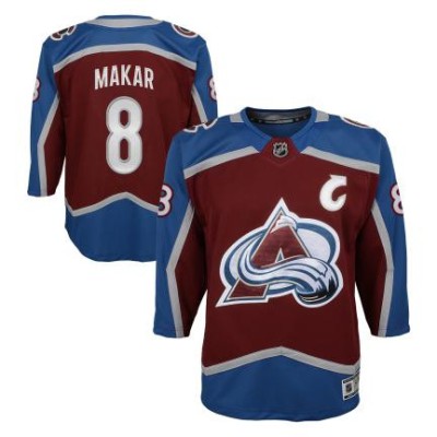 Colorado Avalanche tricou de hochei pentru copii Cale Makar Premier Home - S/M foto