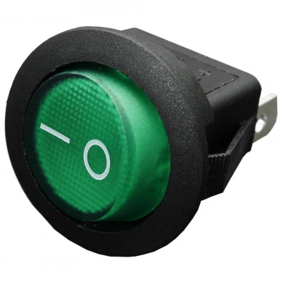 Comutator / Intrerupator plastic auto - ON si OFF, culoare verde foto