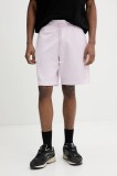HUGO pantaloni scurți din bumbac bărbați, culoarea violet, 50535288
