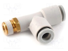 Teu filetate SMC, mufabil alamă/ polipropilenă, 1&divide;10bar, Filet M5
