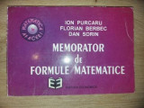 Memorator de formule matematice- Ion Purcaru, Florin Berbec