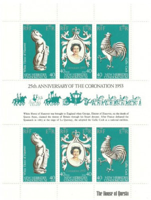 New Hebrides Br 1978 - 25th Queen Elizabeth II, bloc neuzat foto