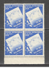 Romania.1956 25 ani ziarul Scanteia bloc 4 TR.574 foto