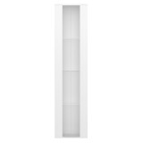 Vitrină multifuncțională cu perete despărțitor din sticlă, lumină LED cu schimbare de culoare, 40x29x170 cm, Alb