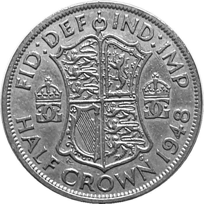 Marea Britanie moneda Half crown 1948 - XF-aUNC