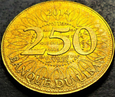 Moneda exotica 250 LIVRE(S) - LIBAN, anul 2014 * cod 1783 foto