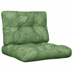 Perne de paleti, 2 buc., model cu frunze, textil foto