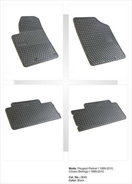 Covorase Presuri interior cauciuc Premium dedicate Peugeot Partner I 1999-2010