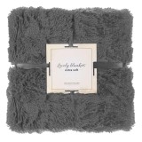 Patura pufoasa si calduroasa pentru 2 persoane, 160x200cm, gri Household NewTrend
